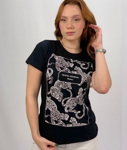 Camiseta T-shirt Feminina Animal Print