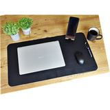 Deskpad Em Couro Legítimo Mousepad Grande 70x38cm Com Brinde
