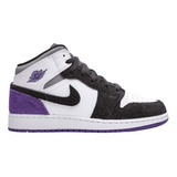 Jordan Retro 1 Mid Morado Originales 