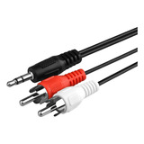 Cable Auxiliar Plus Jack 3.5mm A Rca Stereo Macho Audio