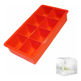 Cubetera De Silicona Xl Ionify Para 8 Cubos De Hielo Color Rojo