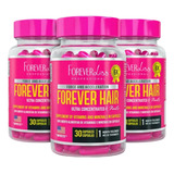 Forever Liss 3 Unidades Forever Hair Crescimento Capilar 30d