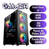 Cpu Gamer I7 16gb Hd 1tb Placa De Vídeo 2gb Fonte Real 500w