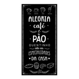 Adesivo Papel De Parede Frase Alegria Café Pão Padaria A16