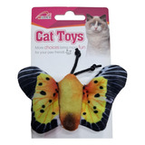 Juguete Gatos Mariposa Tela Plush 3d Catnip Sonido Mascotas