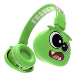 Fone Infantil Design Monstrinho Bluetooth Ou Com Fio Verde