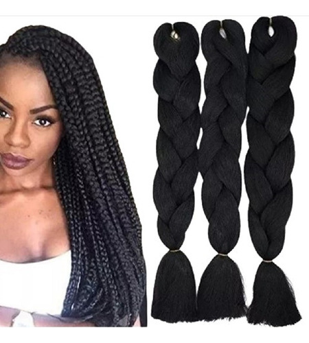 Extensiones De Pelo Sintético Para Trenzas Africanas.