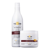 Kit Nutritive Shampoo 500ml E Máscara 500ml - Yellow