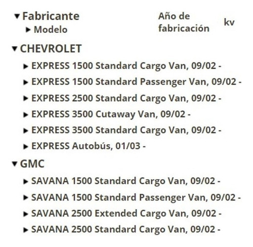 Pastillas Frenos Trasera Gmc Savana Van G3500 2003-2004 Foto 5