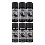 Paq 6 Pinturas Negro Mate Para Telas Interiores Automotriz 