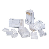 Ficha Rj45 Cat6 3 Piezas Bolsa X100 Unidades Redes Cable Utp