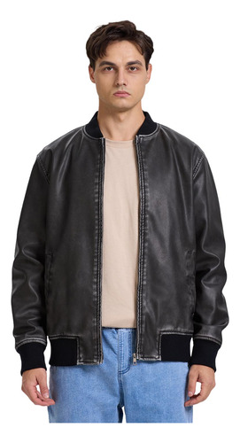 Chaqueta Hombre Bomber Negro Fashion's Park