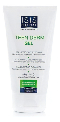 Gel Limpiador Exfoliante Isispharma Teen Derm Día/noche Para Piel Grasa/mixta De 150ml/150g 12+ Años