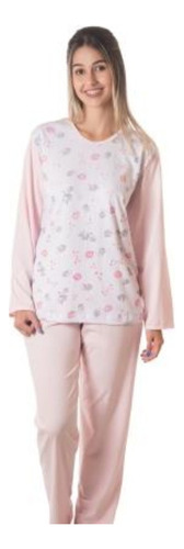 Pijama Feminino Longo Algodão Linha Naturalle