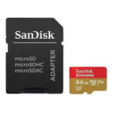 Tarjeta De Memoria Sandisk Extrem 64gb 4k Ideal Dron Y Gopro