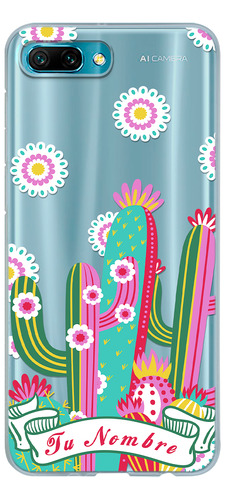 Funda Para Honor Diseño Mexicano Cactus Flores Con Nombre