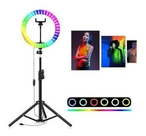 Ring Light Kit Youtuber Videos Fotos Tripé 10 Pol 2,10m