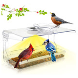 Wenmixer Comedero Solar Para Pajaros Con Ventana Con Ganchos