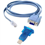 Cable De Consola Cisco Serial Db9 A Rj45 + Adap. Serial Usb