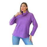 Sweater Poleron Mujer Lanilla Premium Amplio Moda Dama 