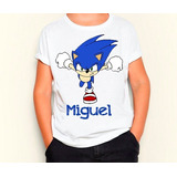 Camisa Camiseta Sonic Com Nome 2 #3