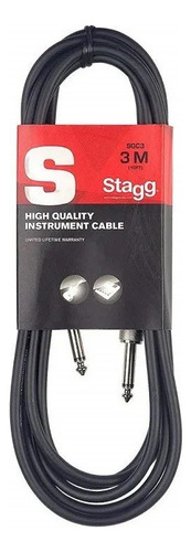 Cable Stagg Plug Plug De 3 Metros Sgc3 Color Negro