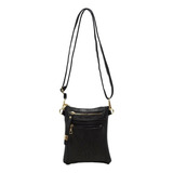 Carteras Bandoleras Mujer Amayra Cuero Pu Premium Morral Color Negro