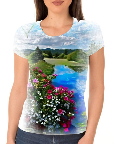 Camisa Camiseta Paisagem Natural Cultural Campo Rio Mundo 8