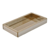 Bandeja Espelho Ouro Luxo 11x21cm Lavabo E Banheiro Promoção