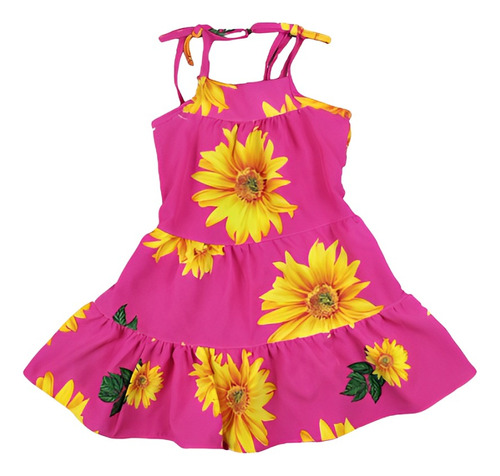 Vestido Infantil Roupa Menina Crepinho Floral Mini Diva Moda