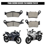 Balatas Para Suzuki Gixxer 250 Sf Delanteras Y Traceras 4pcs