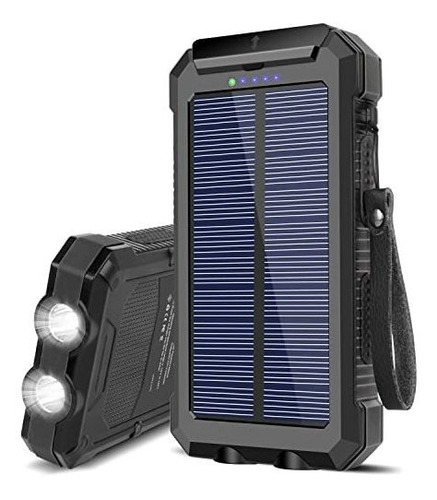 Cargador Solar 30000mah Power Bank Con Doble Usb