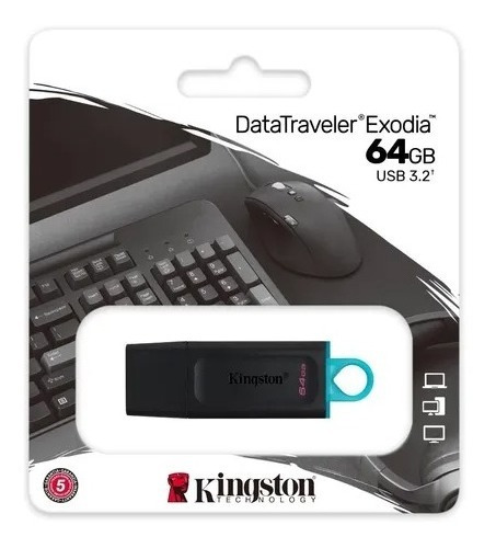 Pen Drive Usb Kingston 64gb Memoria Datatravel Exodia 3.2