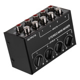 Mixer De Som Estéreo Com Controles De Áudio Mini Rca De 4 Ca
