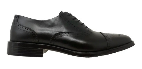 Zapato Vestir Bostoniano Hombre Piel Negro Café 920