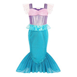 Disfraz De Sirenita Ariel, Vestido Infantil Para Niñas