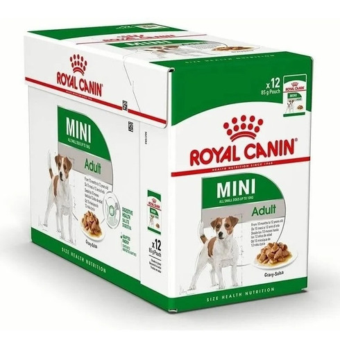 Pouch Royal Canin Perro Mini Adulto Caja X 12u Vet Juncal