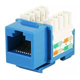 Jack Rj45 Cat6 Conector Hembra Red Utp Azul Xcase