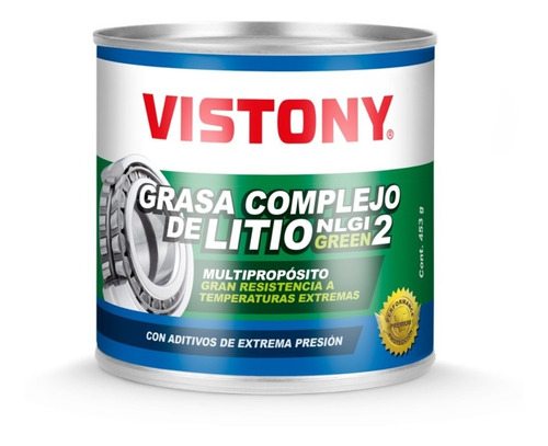 Grasa Rodamientos Alta Temperatura Con Litio Vistony 453 Gr