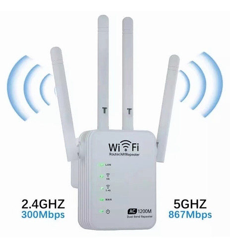 Amplificador De Señal De Repetidor Wifi 1200mbps