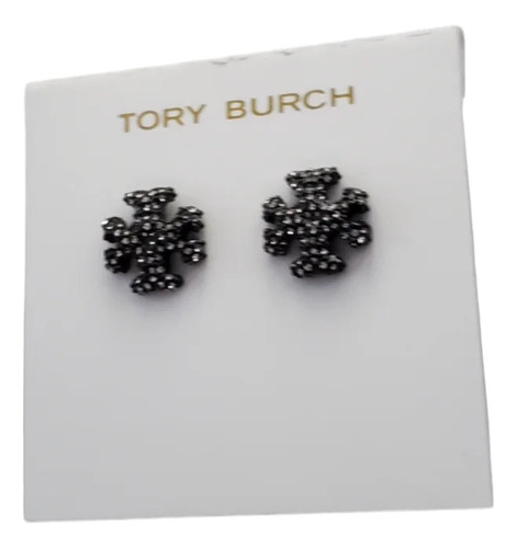 Aretes Tory Burch Diseño Logo Clásico Con Cristales