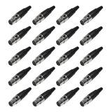 Venetian La1069-4 Mini Xlr Canon 4 Hembra Para Shure X 20