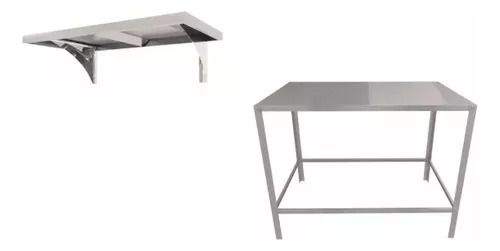 Mesa Multiuso + Prateleira De Ferro Industrial Cozinha