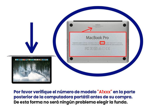 Protector Funda Rigida Hard Case Para Macbook Pro 13 A1278