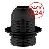 Pack X 24 Portalámpara Plástico E27 Con Rosca Exterior