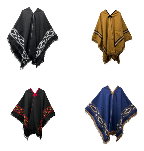 Poncho Incaico Adulto Guarda Pampa Unisex varios Colores