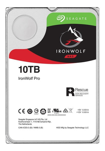 Disco Duro Interno Seagate Ironwolf Pro St10000ne0008 10tb