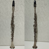 Clarinete De Metal Prata Em Sib Cavalier U.s.a. Relíquia