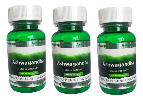 Ashwaganda Estado Mental Perfec Ashwagandha - Pack 3 Frascos