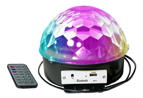 Bola Led Luz Audioritmica Efectos Media Esfera Parlante Usb 